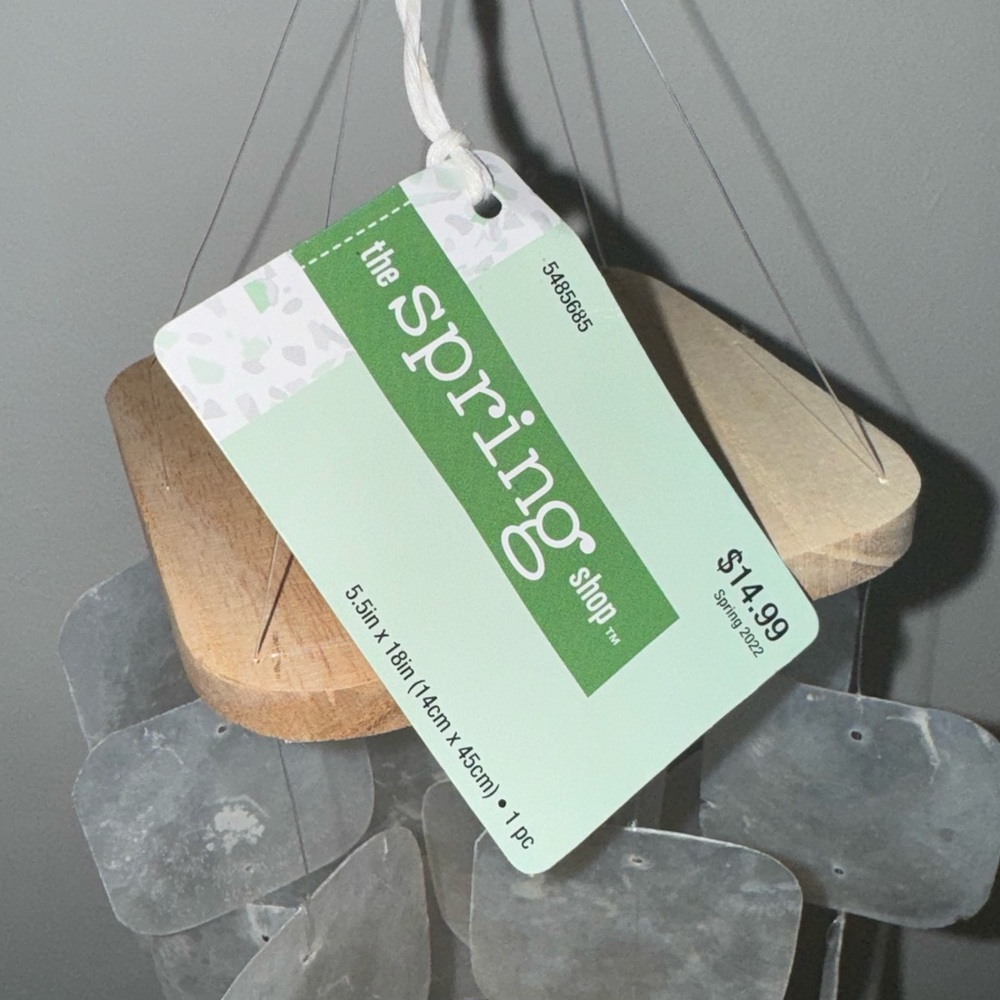 NWT Hobby Lobby 2 x Shell Wind Chime Delicate Home Decor Luxury Stylish Bohemian - Picture 3 of 4